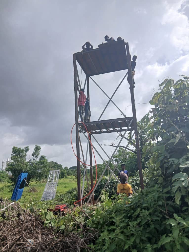 Construction du château d'eau
